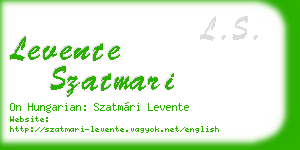 levente szatmari business card